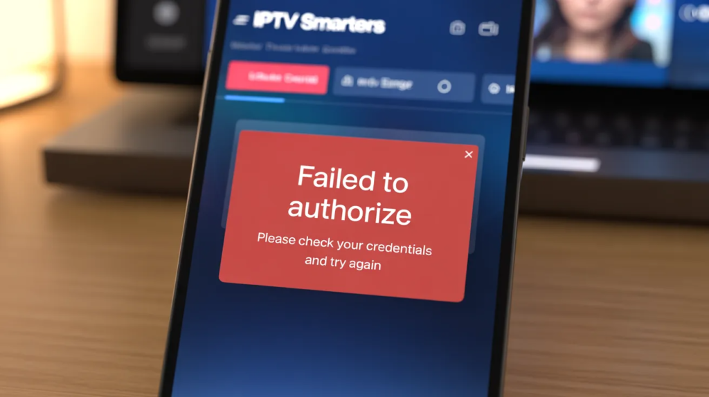 iptv smarters failed to authorize​
